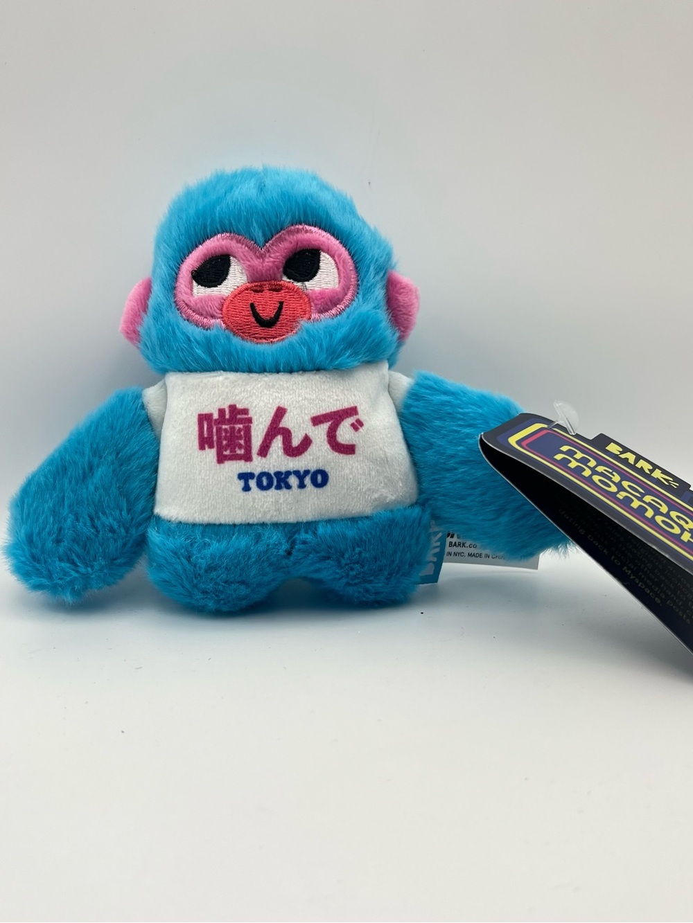 BARK Macaque Momoko Plush Small Dog Toy Tokyo Monkey Squeaky Toy